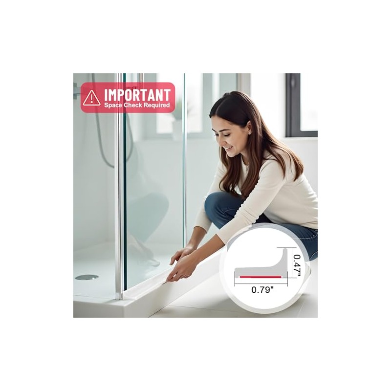 Self-Adhesive Waterproof Shower Water Dam Guard