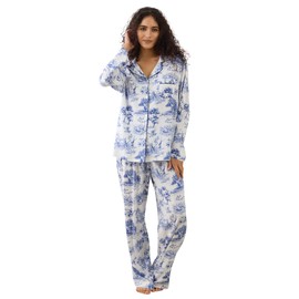YiNi LuLu Womens Pajamas Set 2 Piece Long Sleeve Sleepwear Button Down Pjs Lounge Set Nightwear with Pockets