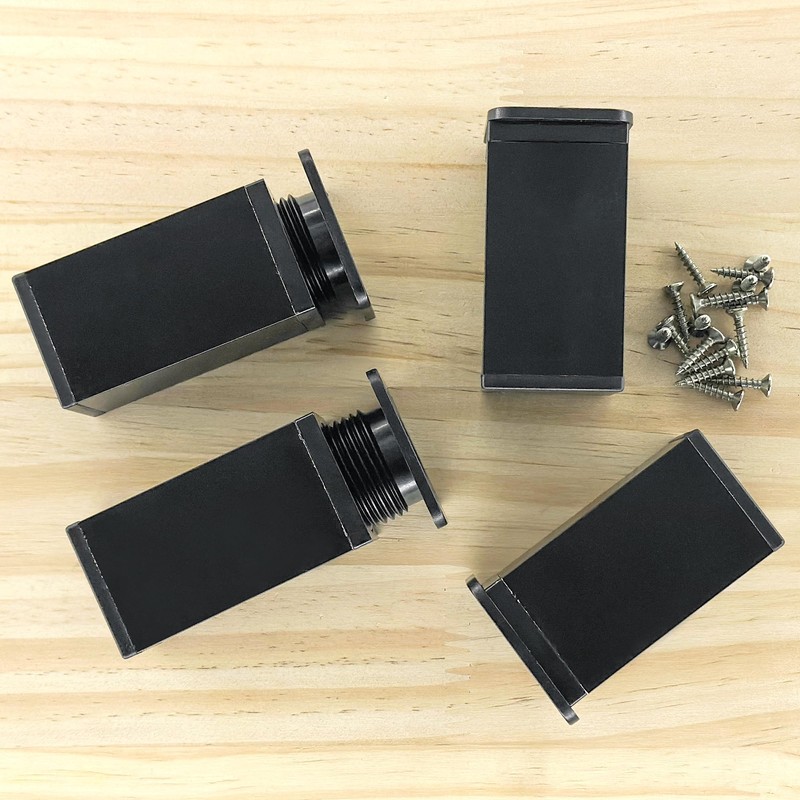 DDHOMIN 4 PCS Plastic Adjustable Funiture Legs for Sofa,Desks,Cabinets