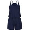STYLEWORD Womens Summer Beach Playsuits Solid Colour Spaghetti Strap Casual