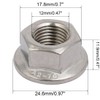 TOP-VIGOR 8Pcs M12 x 1.25mm Fine Thread Flange Nuts, 304