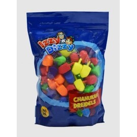 Global Kosher Ner Mitzvah Dreidels Assorted Colours 100pk, Multicolor