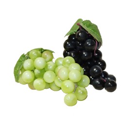GuCra Artificial Fruit, Grape 2 Clusters Pack, L-6.3inch, Fruit Model (Black&Green)