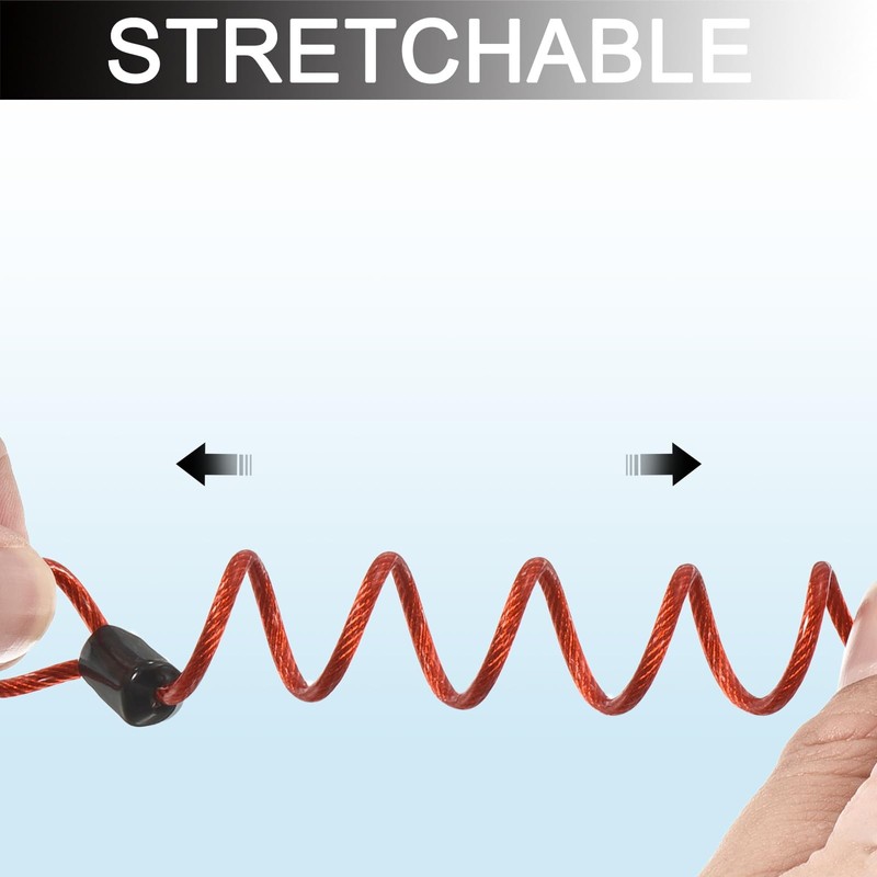 sourcing map Reminder Cable, Disc Lock Reminder Cable Security Steel