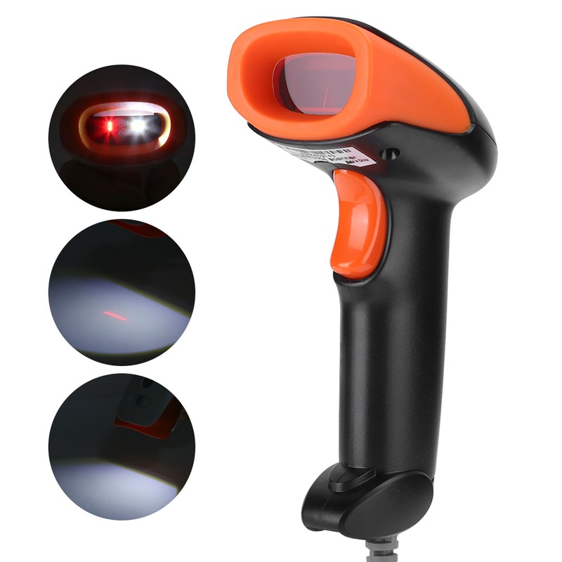 Barcode Scanner 1D Dimensional Wired Laser Automatic Scanning Label Reader