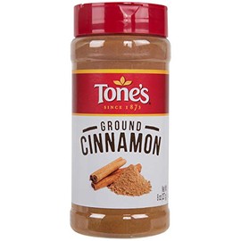 Tone's Ground Cinnamon, 8 Ounce Shaker (Pack of 6)