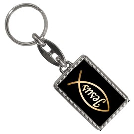 Jesus Keyring with Christian Symbol Pendant for the Keychain for Christians as a Gift for Believing People in Various Sizes, Jesus