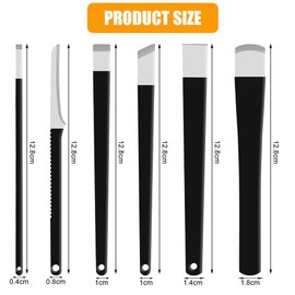 LOPHE 6 Stück Eingewachsene Zehennägel Set, Kit zur Entfernung eingewachsener Zehennägel aus Edelstahl, Edelstahl Maniküre Nagelfeile Pediküre Fußpflege Werkzeuge für Hand Füße