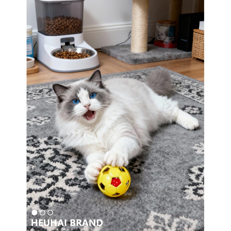 HEUHAI 5 Pack Cat Toys Balls Indoor Kitten Interactive Play