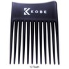 Kobe Professional Afro Comb - Durable Black Fully Plastic Parting
