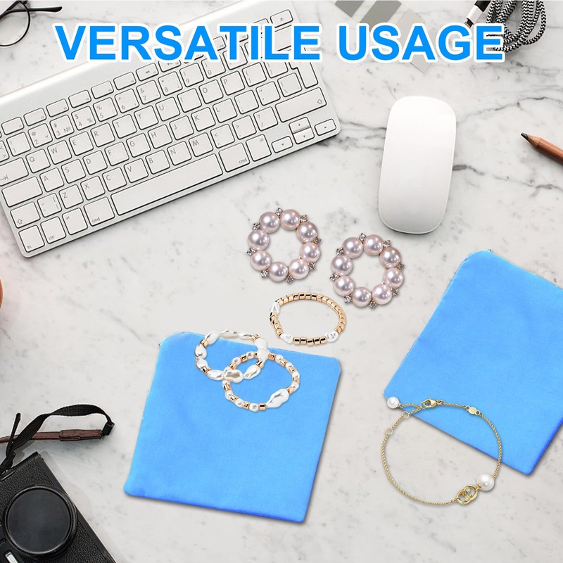 Hyuetrsa 24 Pieces Silver Protector Bags Anti Tarnish Cloth Bag