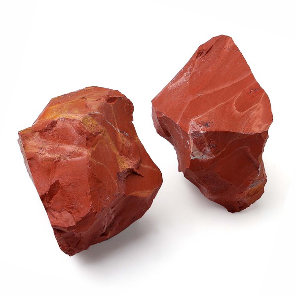 QINJIEJIE QINJIEJIE Red Jasper Healing Crystals 1.8"-2.2" 2PCS Raw Large