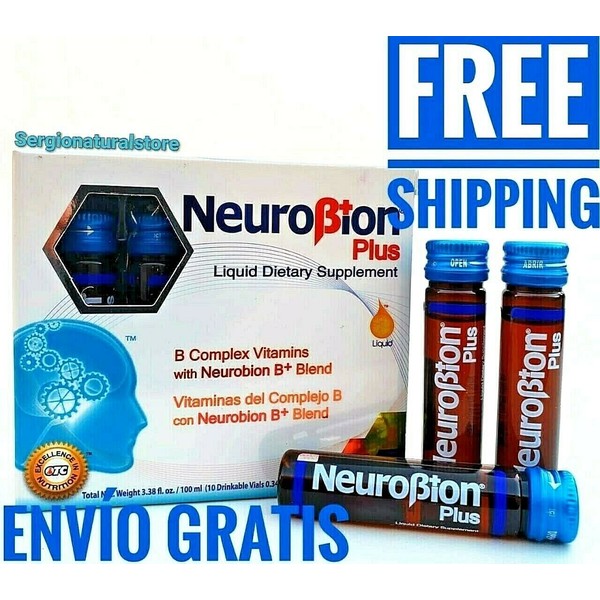 NEUROBION PLUS + BLEND B Complex Liquid 10 Drinkable Vials Complejo B Vitamins