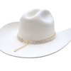 Rhinestone Hat Band for Cowboy Hats, Clear Rhinestones, Adjustable Hat