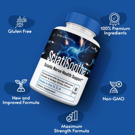 (2 Pack) SciatiSoothe Supplement Pills, Sciati Soothe All Natural Brain and Cognitive Supplement Capsules, 2 Month Supply