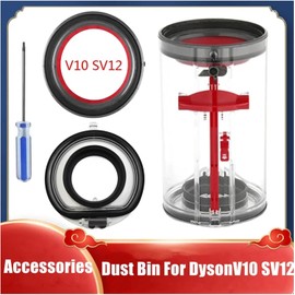 VEADONS Depósito de Polvo y Anillo de Sellado Compatible con V10 SV12.