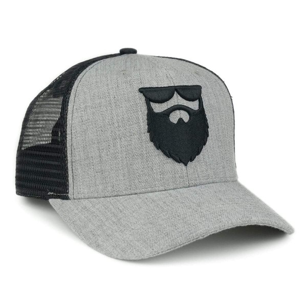 No Shave Life OG Beard Logo MESH Trucker - Heather
