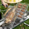 Grill Basket - Stainless Steel BBQ Portable Foldable Cooking Grate