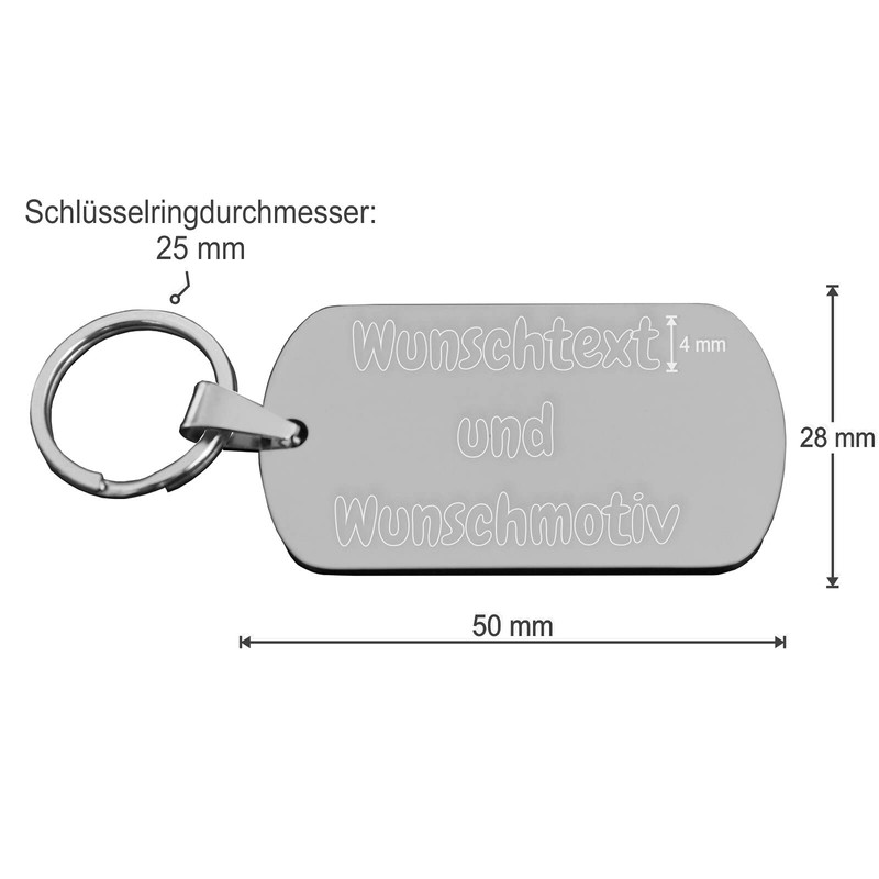 absenda Music Keyring Stainless Steel | Black Silver Gold |