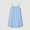JAJU [JAJU] Women's Cotton Seersucker Sleeveless Pajama Dress_Dark Blue