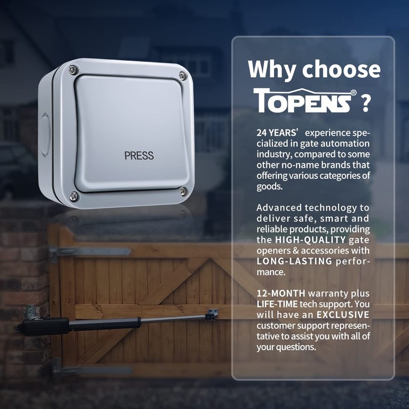 TOPENS TC148 Waterproof Wall Push Button Surface Mounted Wired Release