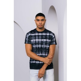 Colortone 100% Cotton Tie Dye T-Shirt for Women and Men, X-Large, Black Shibori