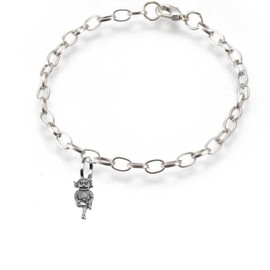 pp-g50 Lincoln Imp fine lead free English Pewter charm on a belcher link chain anklet bracelet