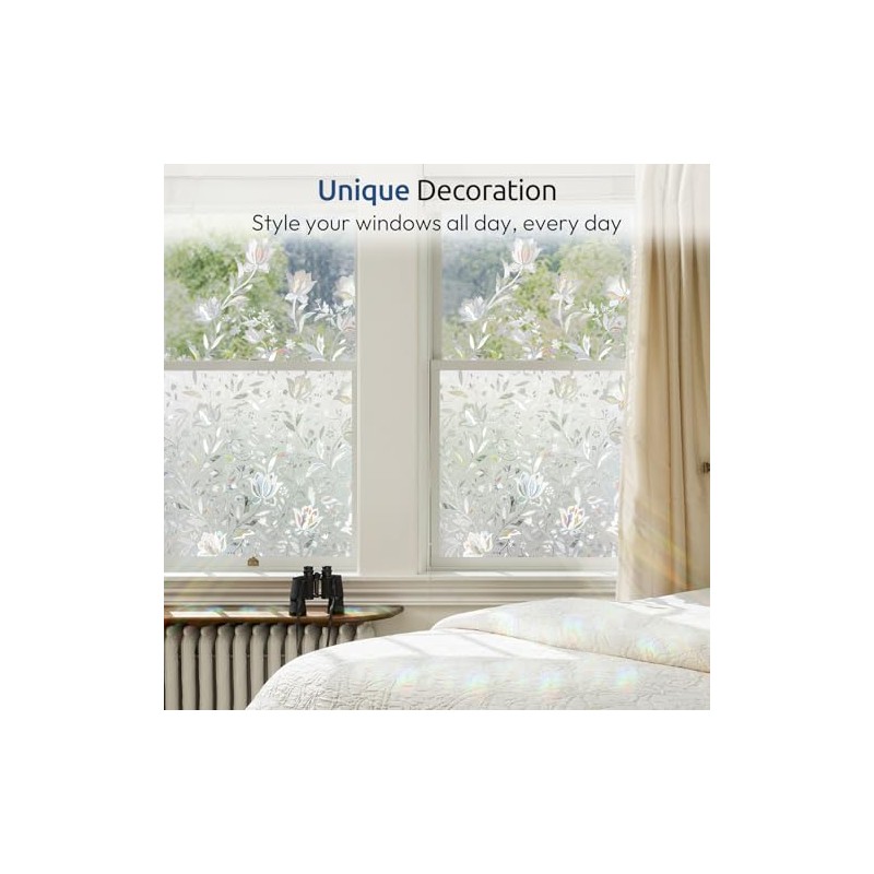 rabbitgoo 3D Pegatina Ventanas Vinilos Decorativos Cristales Protector Privacidad Anti