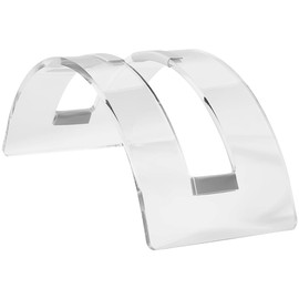 CRASPIRE 2Pcs Acrylic Vertical Laptop Stand Invisible Desktop Notebook Dock Vertical Laptop Holder Space-Saving Organizer ARC Shaped Stands Acrylic Desk Accessories for Desk