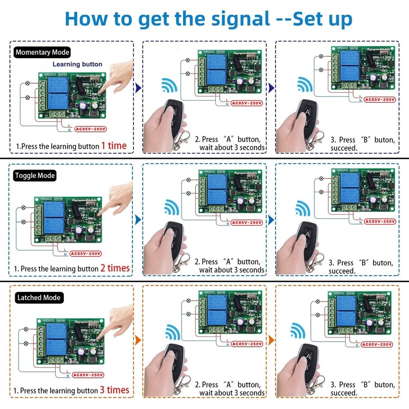 QIACHIP Wireless Switch 220 V 230 V Radio Remote Control
