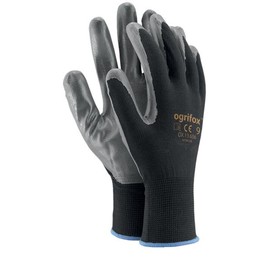 12 Pairs of Work Gloves, Assembly Gloves, Protective Gloves, Made of Polyester and Nitrile Coated, Size 10