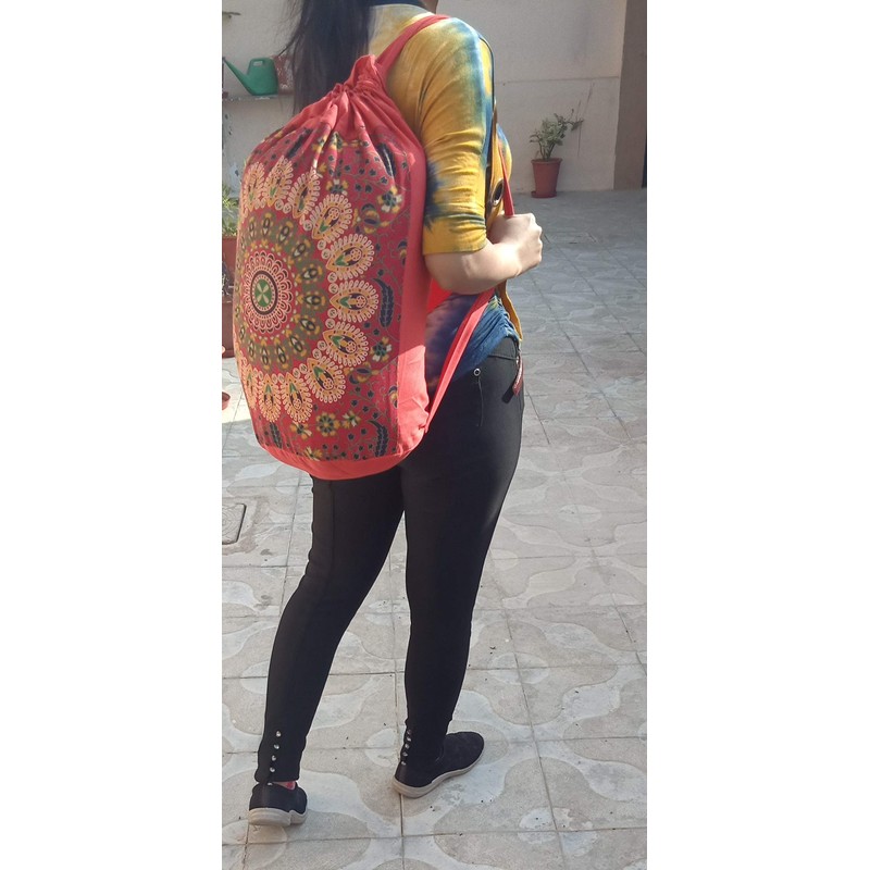 Trade Star Indian Mandala Bag, Unisex Backpack, Cotton Bags, Boho