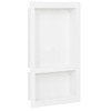 vidaXL White High Gloss Shower Niche with 2 Compartments and