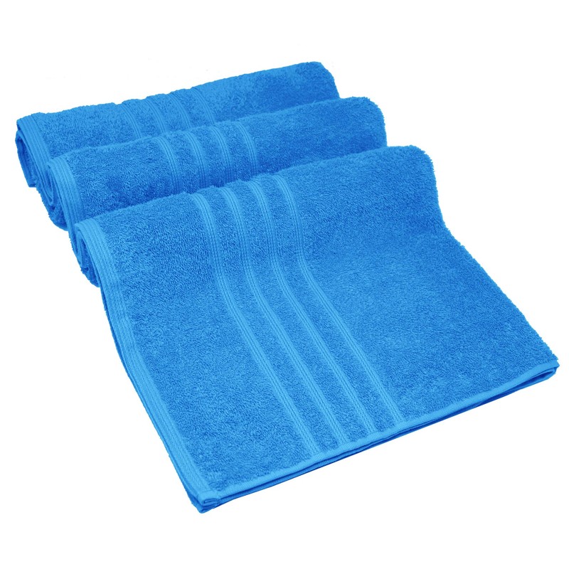 Lashuma London Bath Towel Embroidered with Monogram, Bath Towel Blue