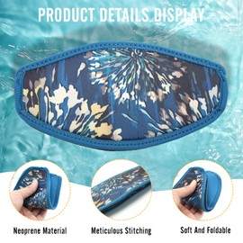 Rigrig AQUANIC Scuba Mask Strap Cover Dive Mask Strap for Men and Women Neoprene Mask Strap Cover Diving Swimming and Snorkel, 80220D