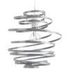 Modern Designer Grey Gloss Metal Double Ribbon Spiral Swirl Ceiling