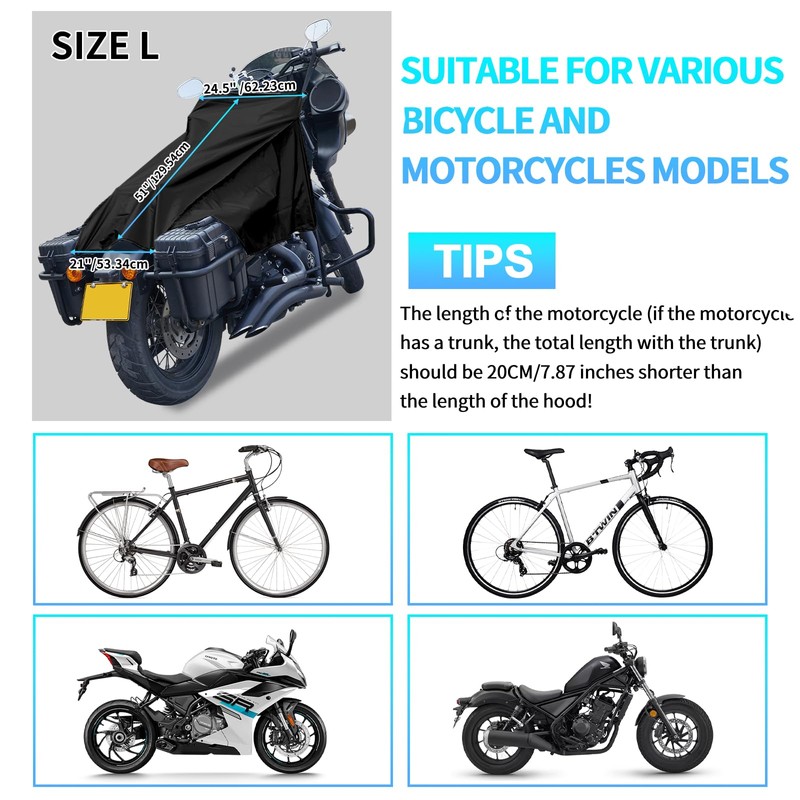 GARGOYLE BELLS Motorcycle Cover All Season Seat Shade Cover Lightweight