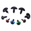 370 PCS 5mm-20mm Solid Black Eyes with Washers, Colorful Craft