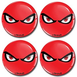 Skino EU Car Sticker for Hub Caps Hub Caps Hub Cap Wheel Hub Cover Wheel Sticker 68 mm No Fear Eyes Eyes Red A 7568