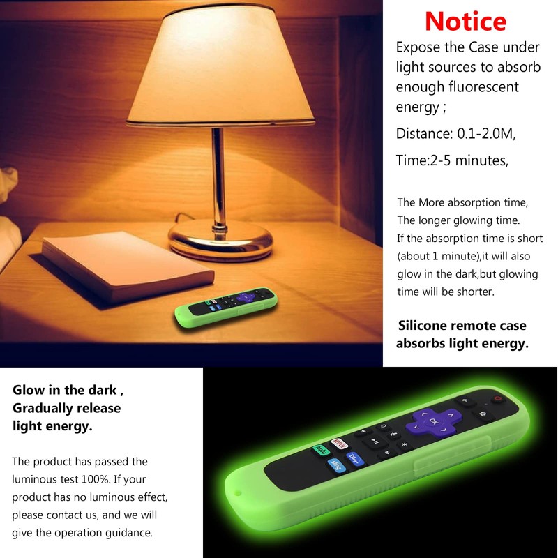 [2 Pack] Remote Cover (Glow in The Dark) Compatible with