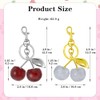 12 Pcs Glitter Cherry Bag Charm Set - Stylish Keychain