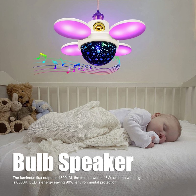 Bulb Speaker Adjustable Flexible RGB 48W E27 Lamp Head Eye