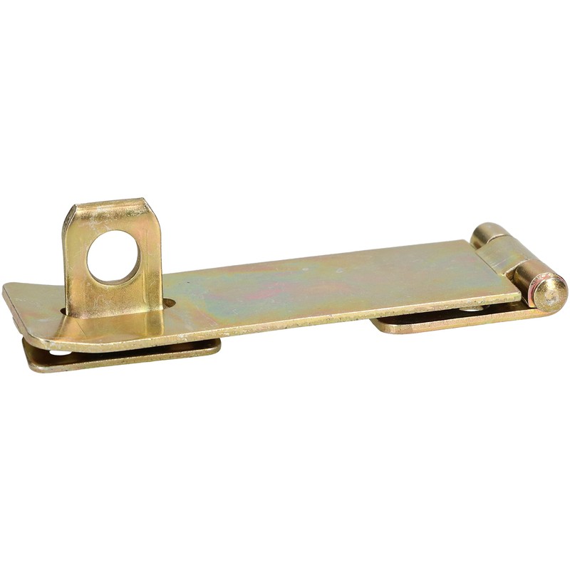 KOTARBAU® Hasp 130 mm with Padlock Yellow Galvanised Padlock Bolt