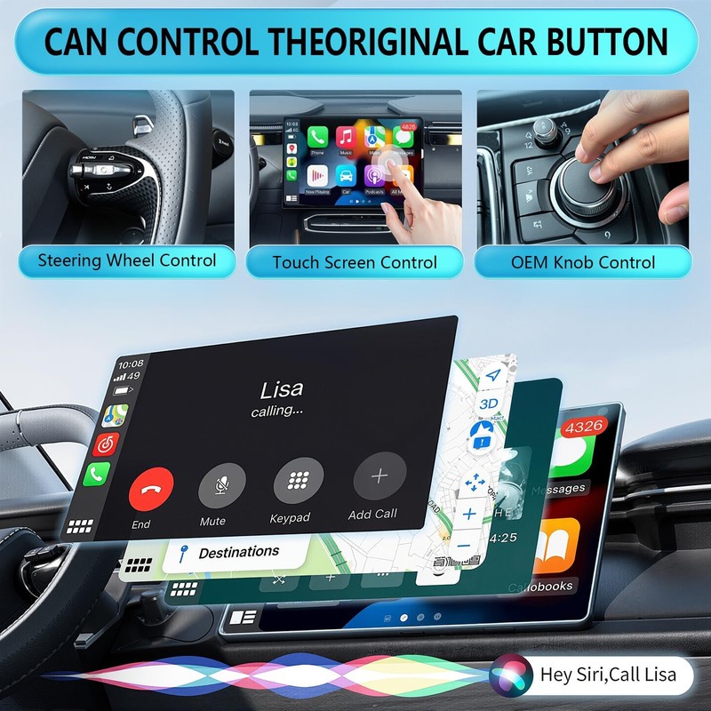 Wireless CarPlay Adapter for Apple, Convert Wired to Wireless Apple