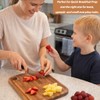Acacia Wood Cutting Board, Reversible Small Cutting Board with Juice