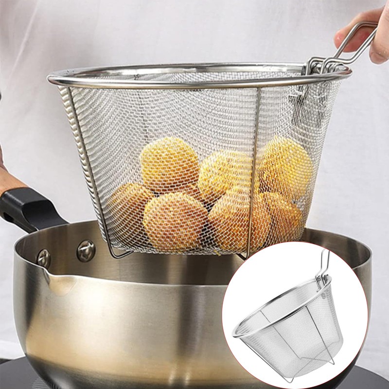 ZHQZZPH 7 Inch Stainless Steel Fryer Basket | Replacement Accessory