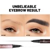 Waterproof Microblading Eyebrow Pen,2-in-1 Dual Ended Eyebrow Pen & 10