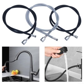 Kitchen Faucet Replacement Hose, Premium Nylon Filament Kitchen Faucet Replacement Hose, 150cm Length, Grey and Black (Snap Black)