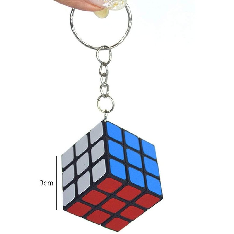 1Pc Mini 3X3 Keychain Cube Keyring Cube Stickerless Bright Speed