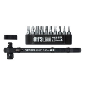 VESSEL TX-11 Torx Flat Plate Ratchet Screwdriver, With 10 Bits